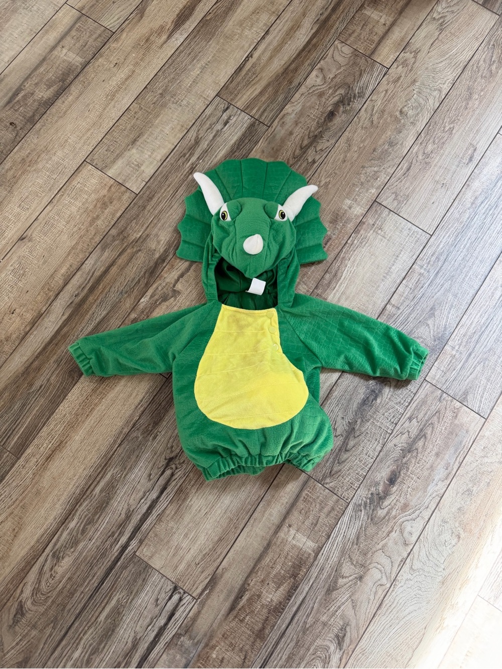 Target Green Triceratops Costume with Yellow Belly